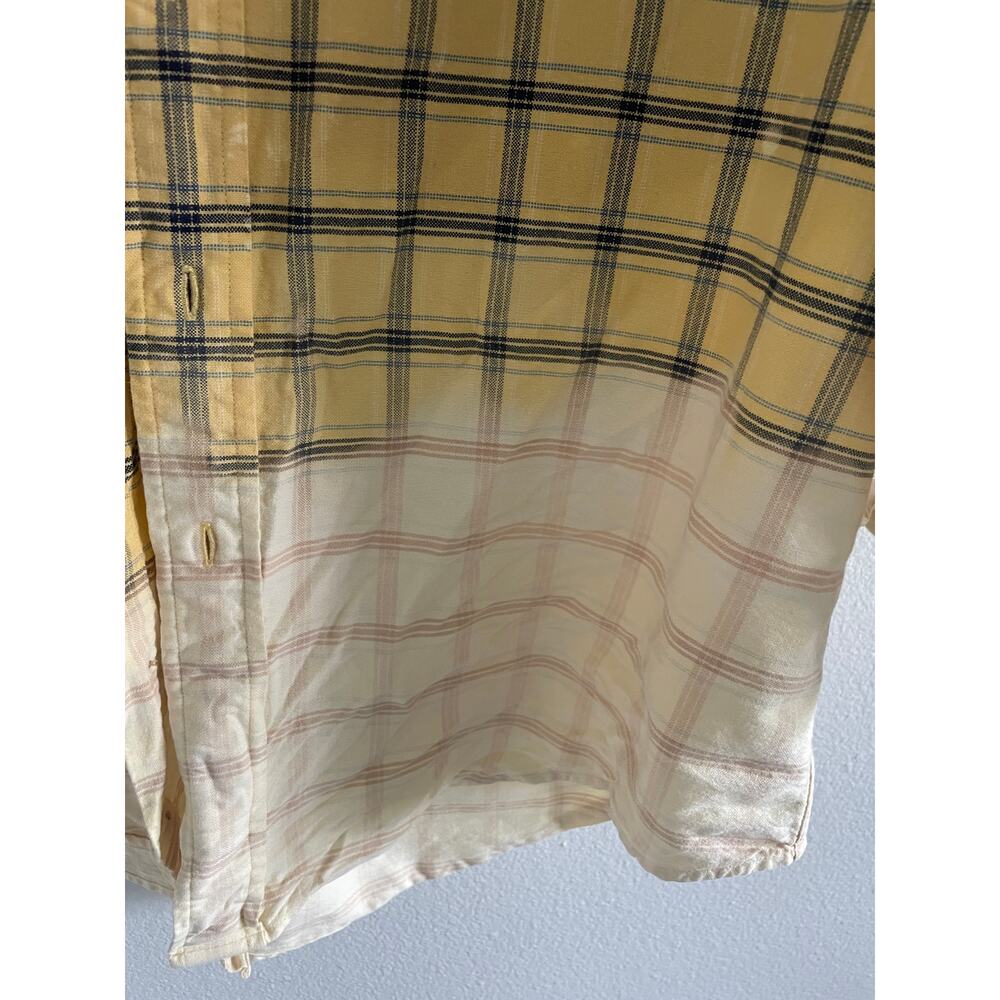 Vintage Alexander Julian Plaid Lace Upcycled Shirt XL Boho Cottagecore - Picture 4 of 10